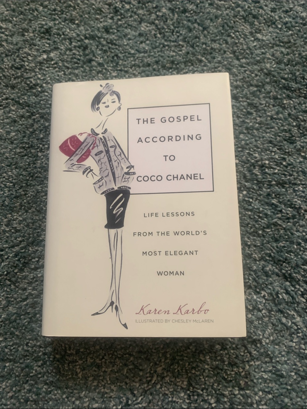 CHANEL Illustrated Book Cover in White with Pink Accent